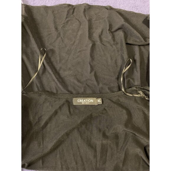 XL Sheer Open Front Black Cardigan Lightweight Whimsygoth Boho Chic Gothic Vamp - Picture 4 of 7